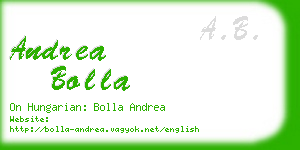 andrea bolla business card